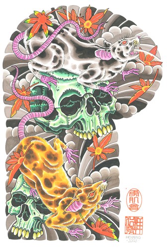 Tatuaggio giapponese flash - tatuaggio,